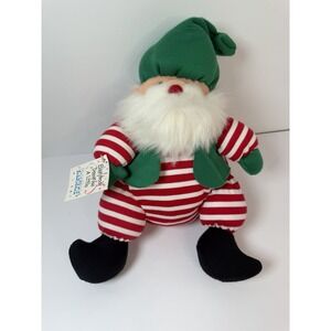 Prestige Toy Corp Plush Santa‎ Elf Striped Holiday Christmas Stuffed Vintage